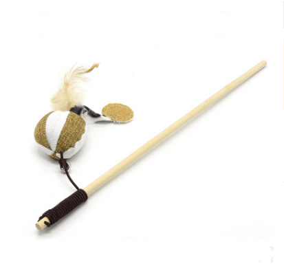 Whisker Whirligig: Handcrafted Solid Wood Cat Toy