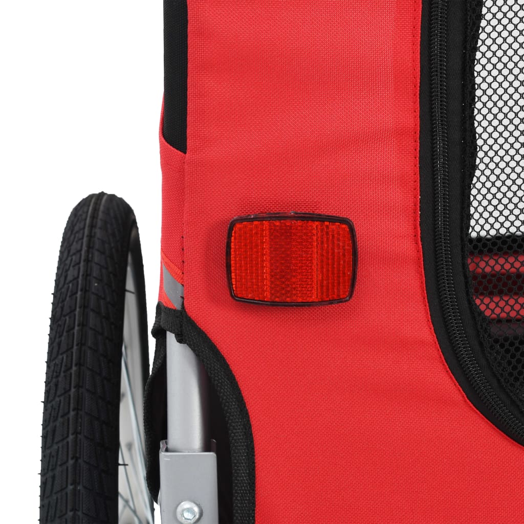 vidaXL Pet Bike Trailer Foldable Dog Bicycle Carrier Dog Buggy Cart for Bike