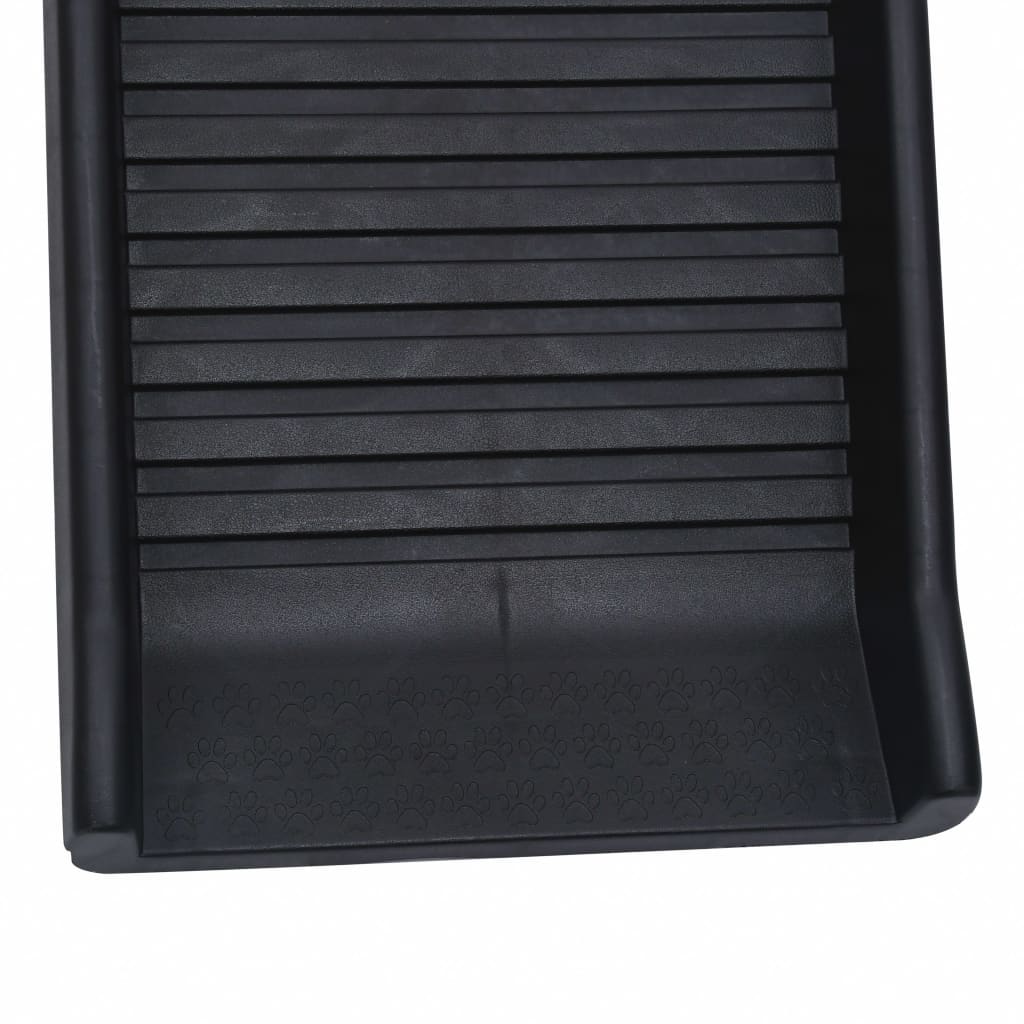 vidaXL Folding Dog Ramp Black 61.2"x15.7"x6.1"
