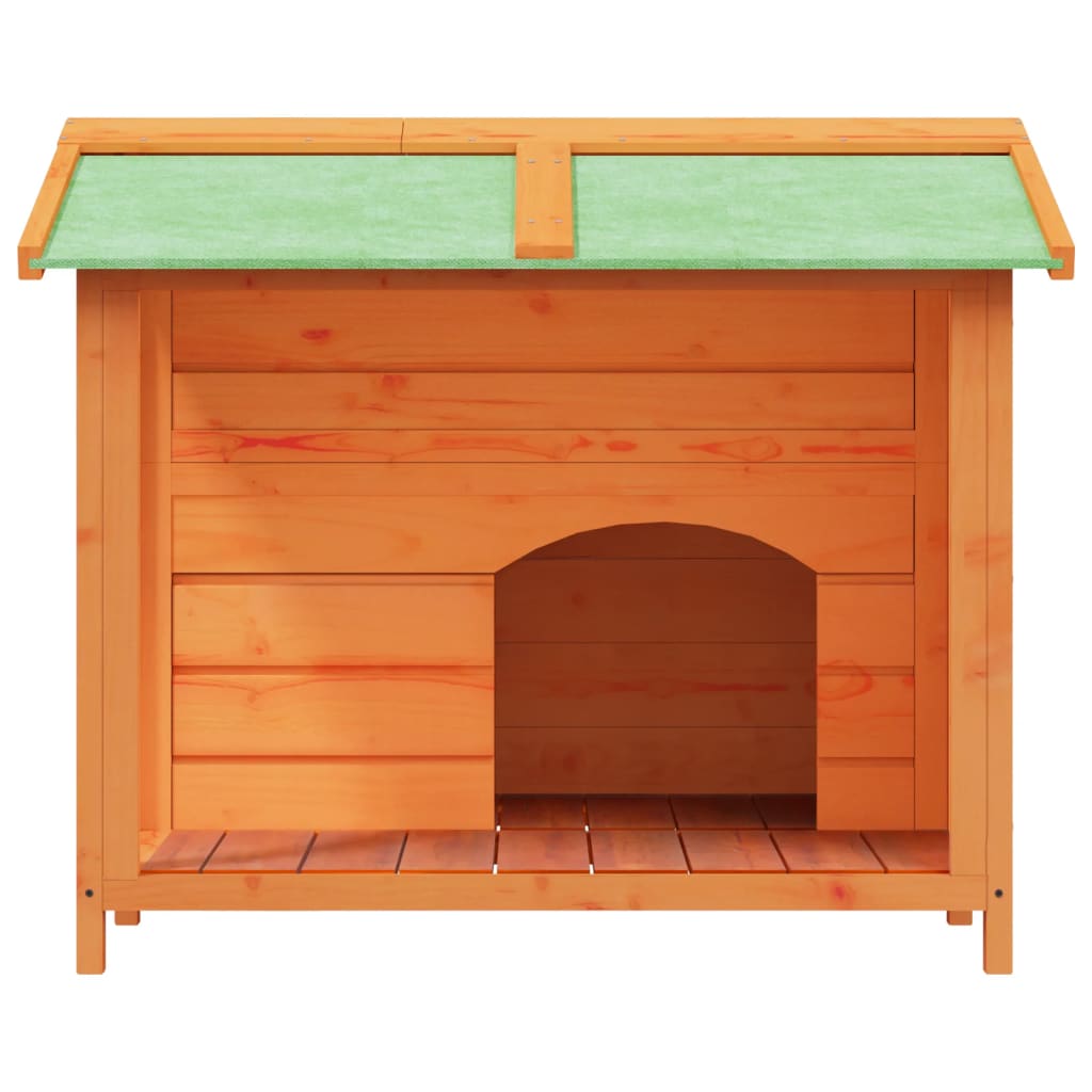 vidaXL Dog Kennel Brown 37.8"x34.3"x31.7" Solid Wood Pine
