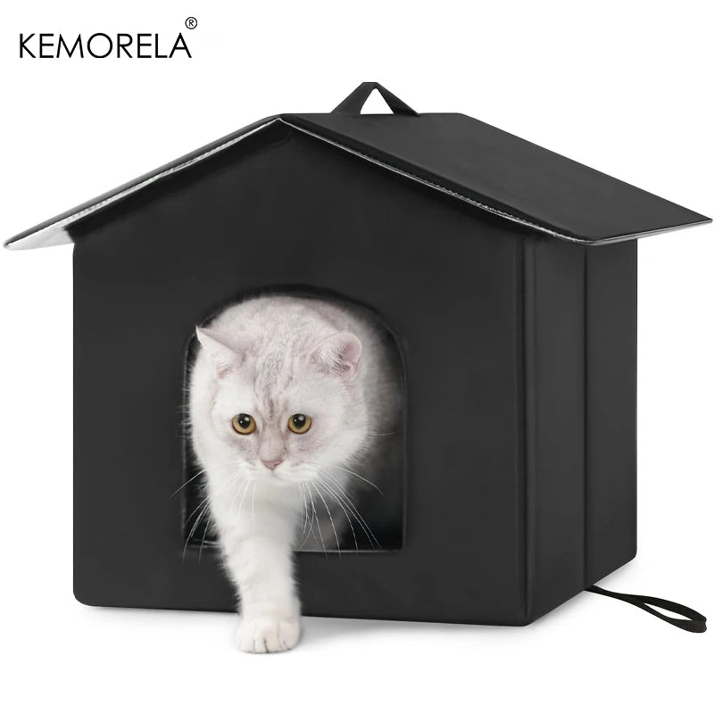 KEMORELA Outdoor Stray Cat House Weatherproof And Heat-Insulated Suitable For Kitten And Puppies Outdoor Cat Bed For Winter