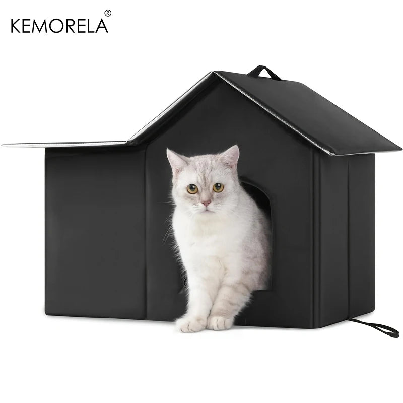 KEMORELA Outdoor Stray Cat House Weatherproof And Heat-Insulated Suitable For Kitten And Puppies Outdoor Cat Bed For Winter